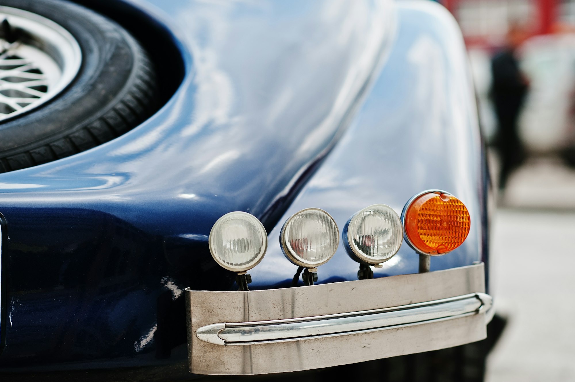 Rear headlights of old classic car