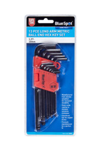 Blue Spot Long Arm Metric Ball End Hex Key Set
