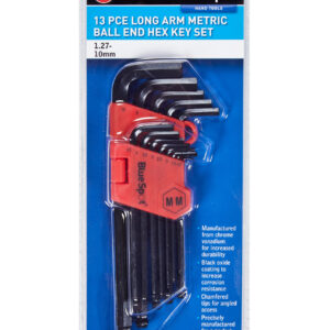 Blue Spot Long Arm Metric Ball End Hex Key Set