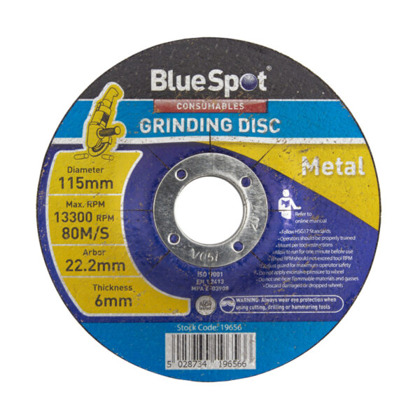 Blue Spot 6mm Metal Cutting Disc 115mm