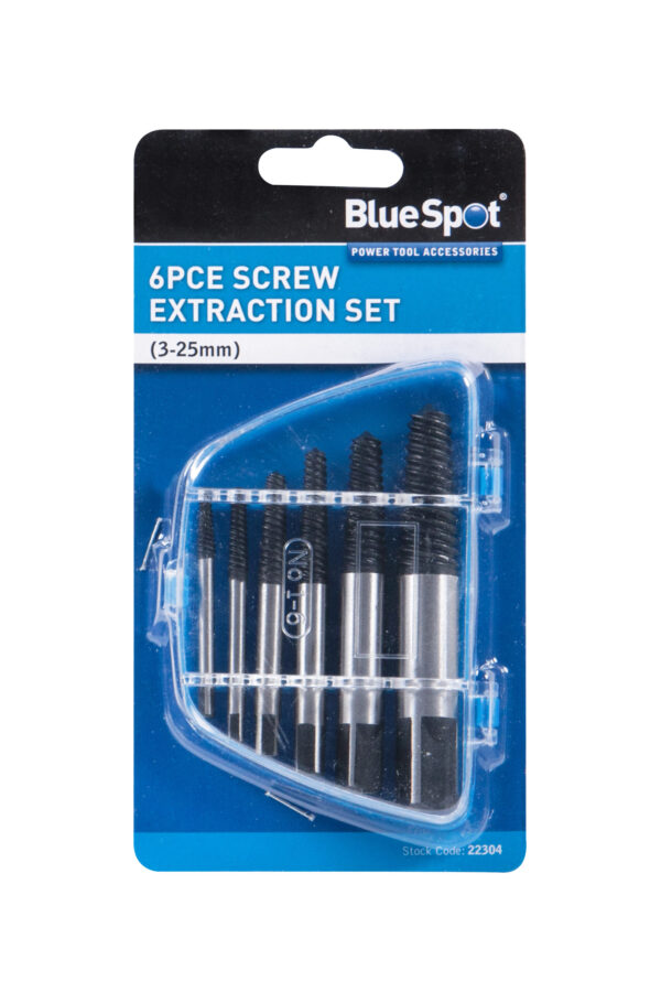 Blue Spot 6 Piece Screw & Bolt Extraction Set