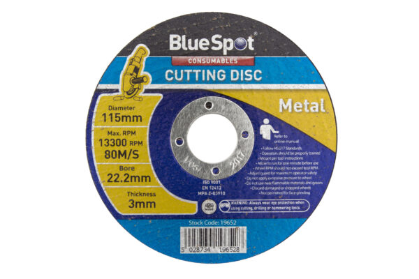 Blue Spot 115mm Metal Cutting Disc 3mm