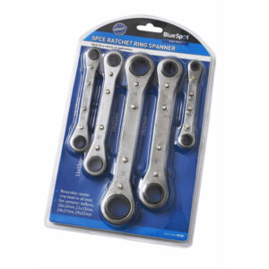 Blue Spot 5 Piece Metric Ratchet Ring Spanner Set