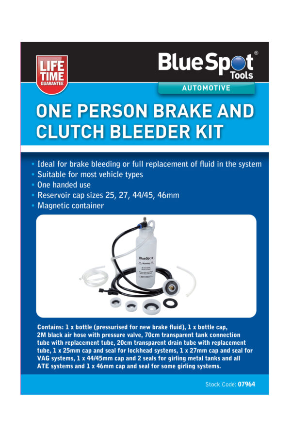 Blue Spot One Person Brake & Clutch Bleeder Kit