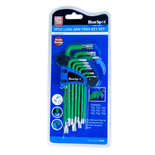 Blue Spot 9 Piece Tamper Proof Torx Key Set