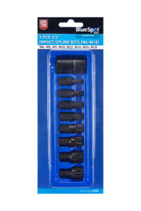 Blue Spot Tools 9 Piece 1/2 inch Impact Spline Bits