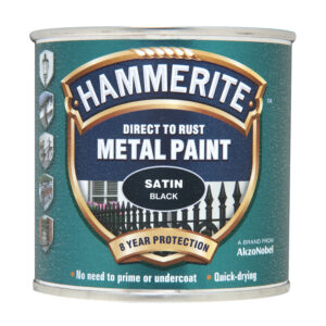 Hammerite Metal Paint - Satin Black - 250ml