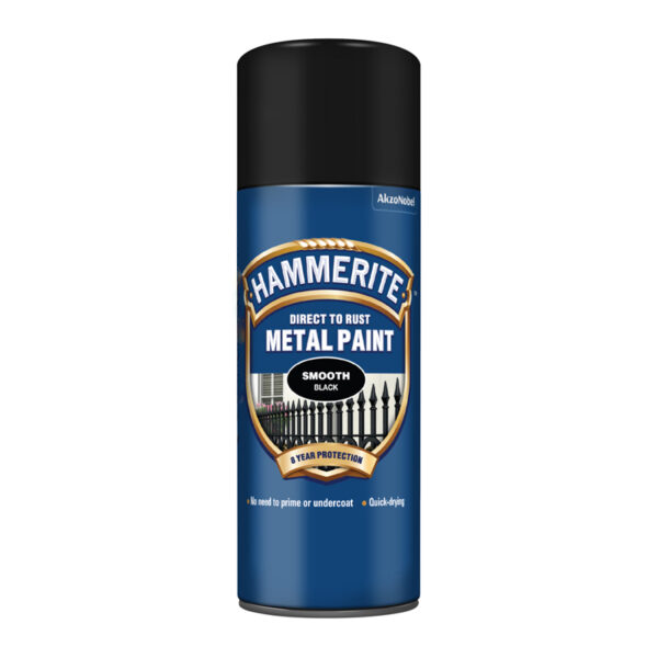 Hammerite Metal Paint - Smooth Black - 400ml