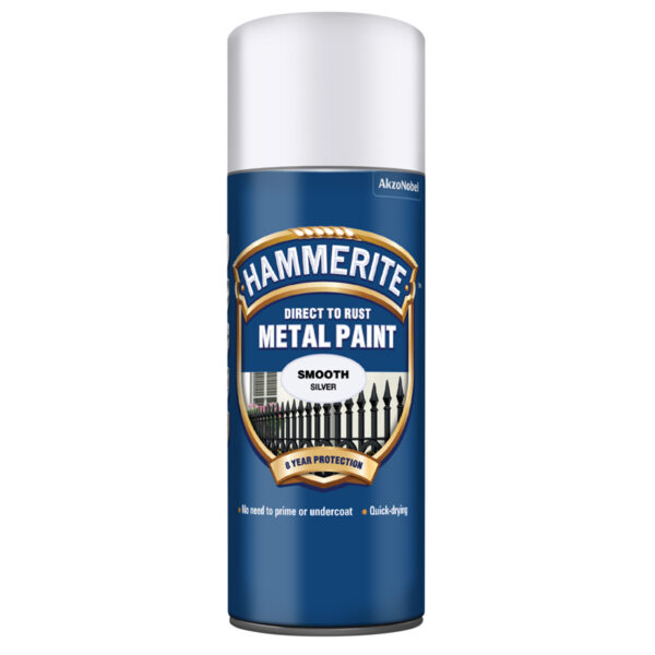 Hammerite 400ml Metal Paint Smooth Silver