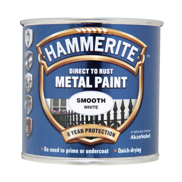 Hammerite Metal Paint - Smooth White - 250ml