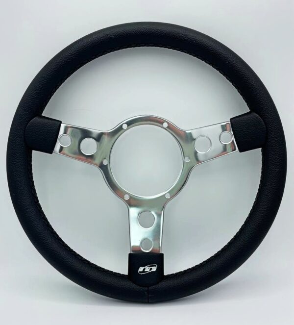 15 inch black vinyl steering wheel