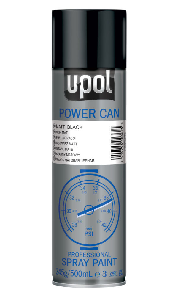 U-Pol Power Can - Matt Black - 500ml