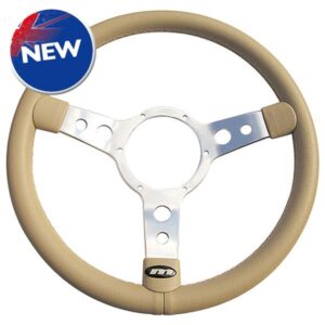 Beige Vinyl Steering Wheel