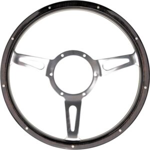 dark woodrim semi dished steering wheel