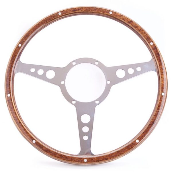 15 inch woodrim steering wheel with flat dish