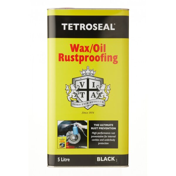 Tetroseal Wax Oil Rustproofing Black - 5 Litres