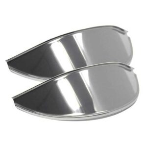 Mountney Classic Stainless Steel Headlamp Peaks - Pair