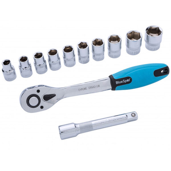 Blue Spot 12 Ratchet & Socket Set - 12 Piece