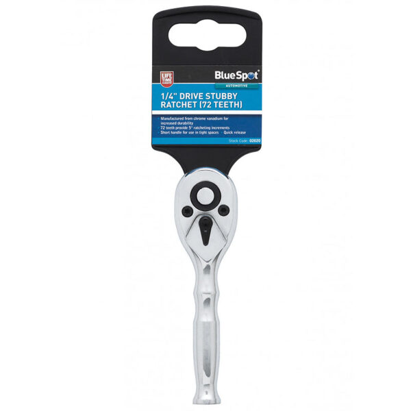 Blue Spot 1/4" Drive Stubby Ratchet