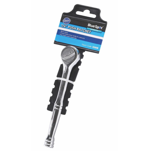 Blue Spot 1/4" Quick Release Reversible Push Ratchet