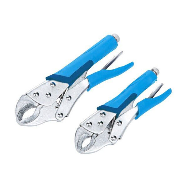 Blue Spot Soft Grip Non-Slip Locking Pliers - 2 Piece Set