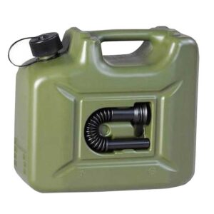 Hunersdorff Army Jerry Can Plastic Petrol Diesel Fuel Can Container with Pouring Spout - 10 Litres