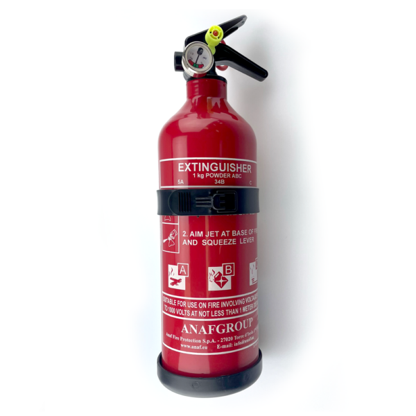 Powder Fire Extinguisher with Pressure Gauge - 1 kg