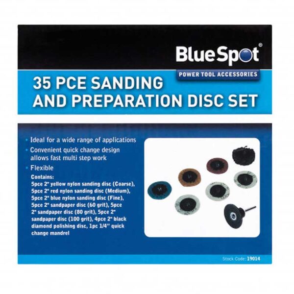 Blue Spot 2" Sanding Disc Kit - 35 Piece Box