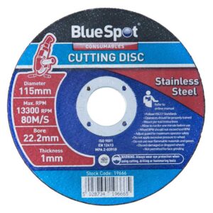 Blue Spot 1mm Stainless Steel Cutting Disc - 115mm (4.5")