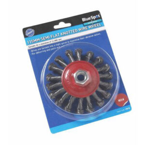 Blue Spot Semi-flat Twist Knot Wire Wheel Brush M14 - 115mm