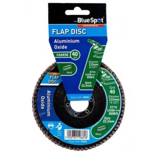 Blue Spot 115mm Aluminium Oxide Flap Disc - 40 Grit