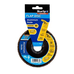 Blue Spot 115mm Aluminium Oxide Flap Disc - 80 Grit