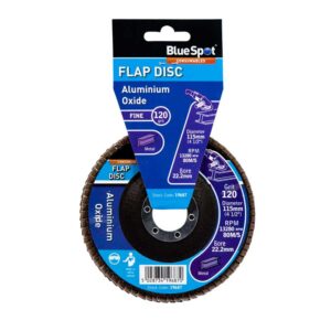 Blue Spot 115mm Aluminium Oxide Flap Disc - 120 Grit