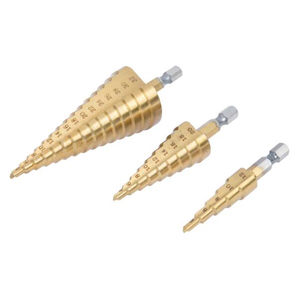 Blue Spot 4-32mm HSS Step Drill Set - 3 Piece