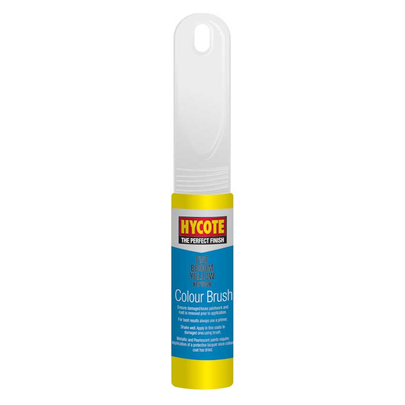 Hycote Fiat Broom Yellow Touch Up Paint Brush - 12.5ml