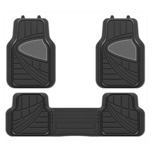 Celebrity Black Rubber Car Floor Mats - Deluxe Set