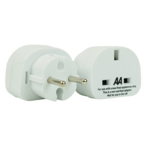 AA European Plug Adaptor Twin Pack
